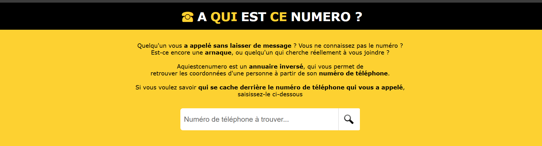 aquiestcenumero.fr : un annuaire inversé en ligne.