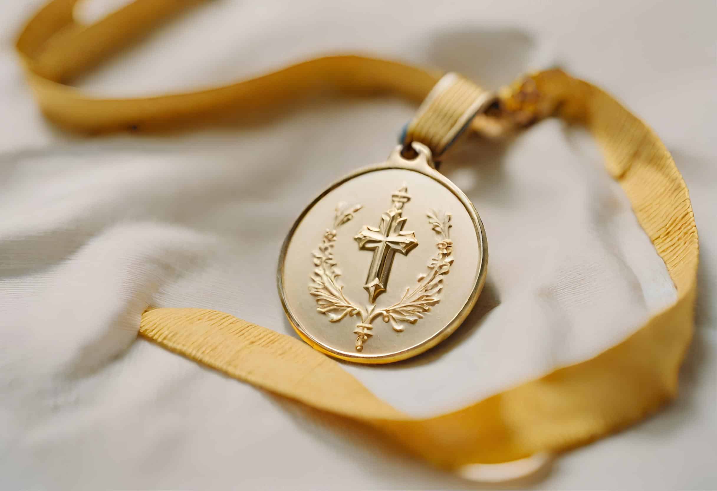 Médaille de baptême AUGIS pour garçon - Tradition et élégance